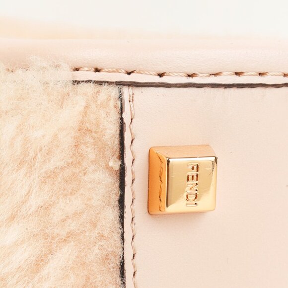 Fendi Mini Sunshine Shopper Tan Sheepskin Logo Mini-Bag - Picture 6 of 12
